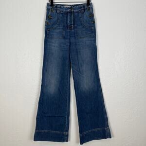 See by Chloé Flare Wide Leg Button Fly Jeans Size 4